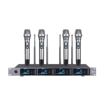 LS-215-M Беспроводная микрофонная система, 4 ручных передатчика, LAudio-0