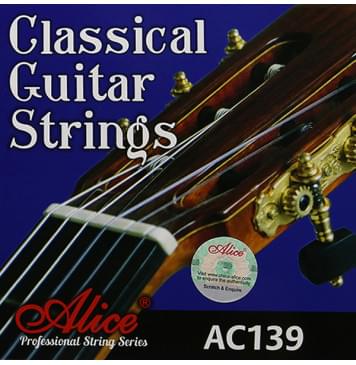 AC139-N Комплект струн для классической гитары, норм.натяжение, посеребренные, Alice-0