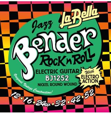 BJ1252 The Bender Jazz Комплект струн для электрогитары, никелированные, 12-52, La Bella-0