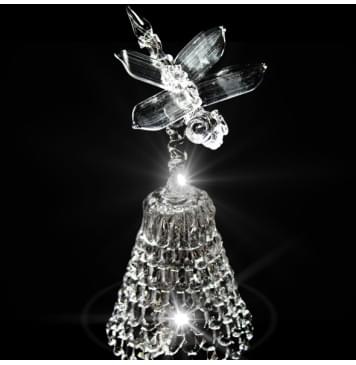 GH-M032 Колокольчик хрустальный «Стрекоза», средний, Гусь Хрустальный-0