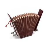 MS-T1-TR-04 Трещотка пластинчатая «малютка», тонировка, с бубенцами, 1 кат, Мастерская Сереброва