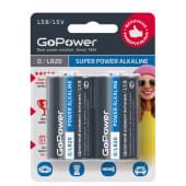 00-00017862 Super Power Alkaline Элемент питания D / LR20 1.5В, 2шт, GoPower