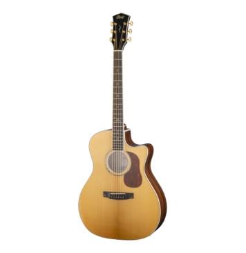 Gold-A8-WCASE-NAT Электро-акустическая гитара, с вырезом, цвет натуральный, с чехлом, Cort-0
