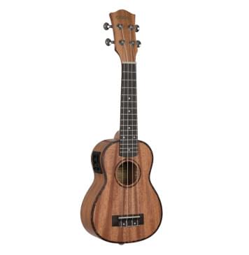 HH-2026E Mahogany Series Укулеле сопрано со звукоснимателем, с чехлом, цвет натуральный, Cascha-0