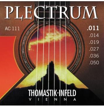 AC111 Plectrum Комплект струн для акустической гитары, сталь/бронза, 011-050, Thomastik-0