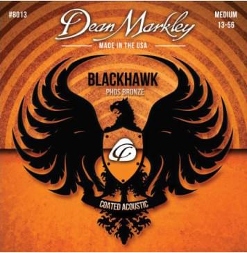 DM8013 Blackhawk Pure Bronze Комплект струн для акустической гитары,с покрытием, 13-56, Dean Markley-0