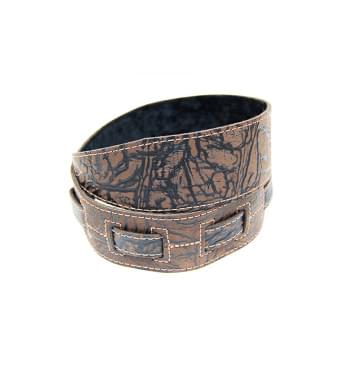FL8016LT Leather Tigina Ремень для гитары, кожаный, шоколад, Fidel-0