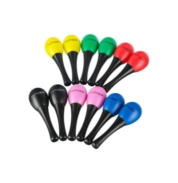 M22 Пластиковые маракасы на ручке, диаметр 3,9cм, длина 13см. Fleet-0