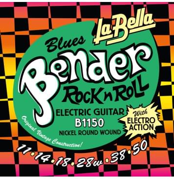 B1150 The Bender Blues Комплект струн для электрогитары, никелированные, 11-50, La Bella-0