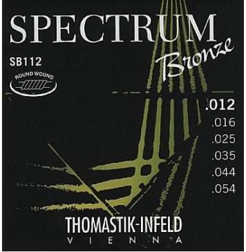 SB112 Spectrum Bronze Комплект струн для акустической гитары, сталь/бронза, 012-054, Thomastik-0