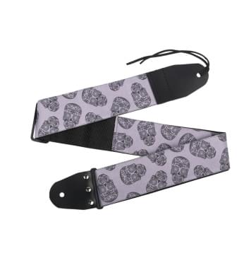 MZ-RGE-7skull2 Ремень для гитары, череп 2, MEZZO-0