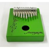 KMKr-1-GR-NEW Piastra Калимба, резонаторная, 10 язычков, прямоугольная, зеленая, Мозеръ