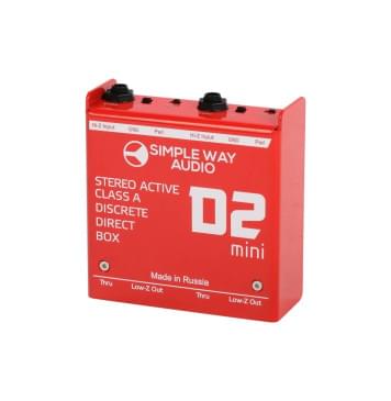 D2mini D.I. Box Дибокс, преобразователь сигнала для гитары, активный, стерео, Simpleway Audio-0