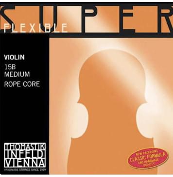 15B Super Flexible Комплект струн для скрипки размером 4/4, среднее натяжение, Thomastik-0