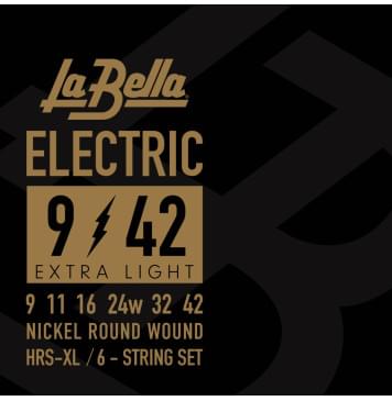 HRS-XL HRS Комплект струн для электрогитары, никелированные, 9-42, La Bella-0