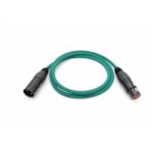 E1-XLR-M-F-0100-5 Кабель микрофонный (балансный), зеленый, 1м, ZZcable