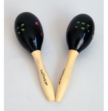 M0 Деревянные маракасы на ручке диаметр 6.1cм, длина 21см. Fleet-0