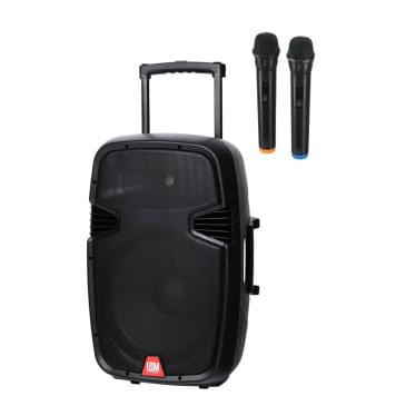 PR-15HR Акустическая система с 2 микрофонами, аккумуляторная, 140Вт, Leem-0