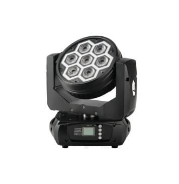 FO-710E Вращающаяся голова Wash, RGBW, LED 7х10Вт+60х0,2Вт, LFocus-0