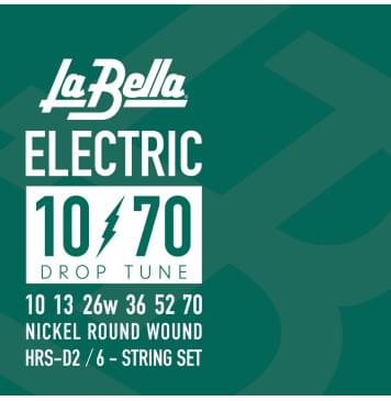 HRS-D2 HRS Drop Tune Комплект струн для электрогитары, никелированные, 10-70, La Bella-0