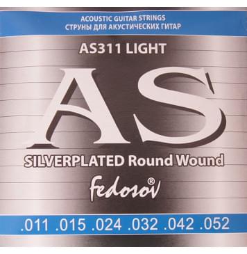 AS311 Silverplated Round Wound Комплект струн для акустической гитары, п/медь, 11-52 Fedosov-0
