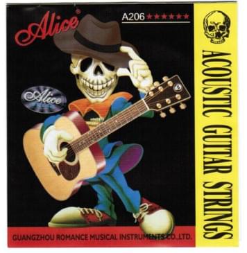 A206-L Light Комплект струн для акустической гитары, фосфорная бронза, 12-53 Alice-0