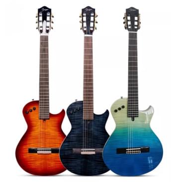 LE-C2-CS Классическая гитара со звукоснимателем, санберст, Smiger-0