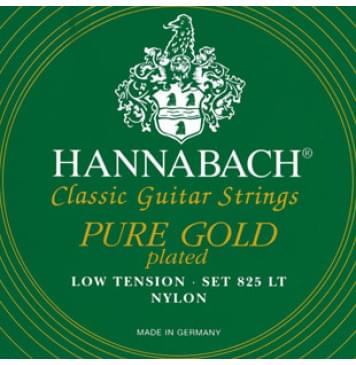 825LT Green PURE GOLD Комплект струн для классической гитары нейлон/позолоченные Hannabach-0