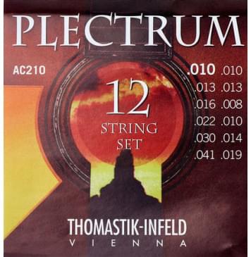 AC210 Plectrum Комплект струн для 12-струнной акустической гитары, сталь/бронза, 010-041, Thomastik-0