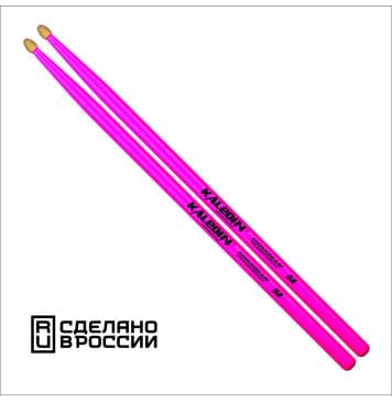 7KLHBPK5A Pink 5A Барабанные палочки, граб, флуоресцентные розовые, Kaledin Drumsticks-0