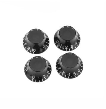 MX1560BK-4 Комплект ручек потенциометров, Les Paul, черные, 4шт, Musiclily-0