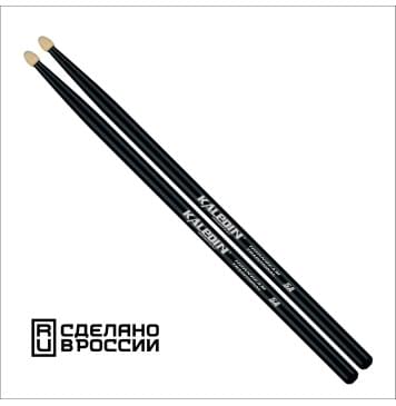 7KLHBBK5A Black 5A Барабанные палочки, граб, флуоресцентные, Kaledin Drumsticks-0