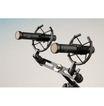 0121212 МК-012-01-Ч-С Микрофон конденсаторный студийный, стереопара, в карт. коробке, черный, Октава-0