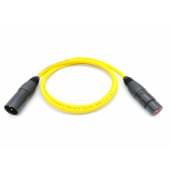 E1-XLR-M-F-0100-4 Кабель микрофонный (балансный), желтый, 1м, ZZcable