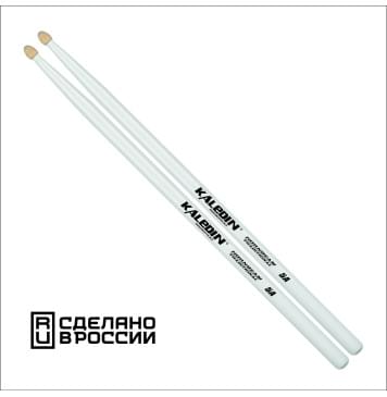 7KLHBW5A 5A Барабанные палочки, граб, деревянный наконечник, белые, Kaledin Drumsticks-0