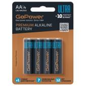 00-00026394 Ultra Элемент питания LR6 AA Alkaline 1.5В, 4шт, GoPower