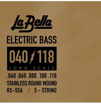 RX-S5A RX – Stainless Комплект струн для 5-струнной бас-гитары, нерж.сталь, 40-118, La Bella-0