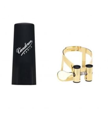 LC51GP M/O Лигатура и колпачок для кларнета Bb, позолоченная, Vandoren-0