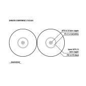 2124BLK-100m Кабель компонентный небалансный сдвоенный 2х2,4мм, 4х8мм, чёрный, бухта 100м, SHNOOR