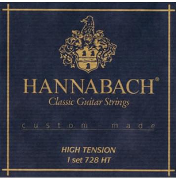728HT Custom Made Blue Комплект струн для классической гитары, сильное натяжение, Hannabach-0