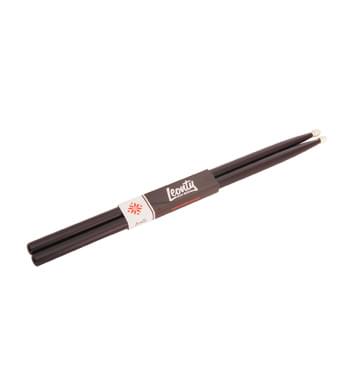 LB2BW 2B Барабанные палочки, граб, деревянный наконечник, черные, Leonty-0