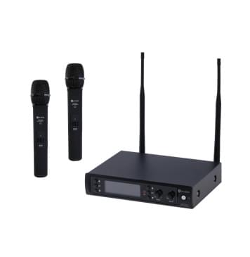 DSP-DUO-UHF-M850/F5  Беспроводная микрофонная система, 2 ручных передатчика, Prodipe-0