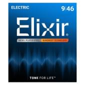 12027 NANOWEB Комплект струн для электрогитары, Custom Light, 9-46, Elixir