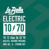 HRS-D2 HRS Drop Tune Комплект струн для электрогитары, никелированные, 10-70, La Bella