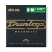 DAP1048 Комплект струн для акустической гитары, фосф.бронза, Extra Light, 10-48, Dunlop