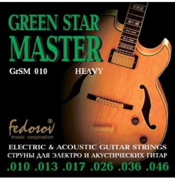 GrSM010 Green Star Master Heavy Комплект струн для электрогитары, нерж. сплав, 10-46, Fedosov-0