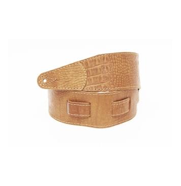 FL660307L11 Leather 11 Ремень для гитары, кожаный, фундук, тиснение рептилия, Fidel-0