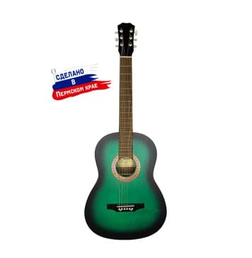 F-Green Гитара акустическая, зеленая, Кунгурская Акустика-0