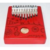 KMKr-2-R-NEW Escudo Калимба, резонаторная, 10 язычков, трапеция, красная, Мозеръ