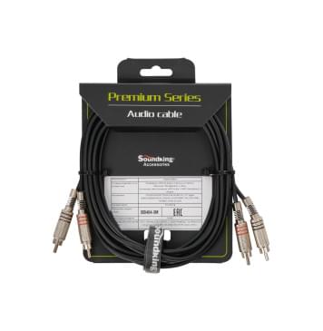 BB404-3M Кабель акустический, 2хRCA — 2хRCA, 3м, Soundking-0